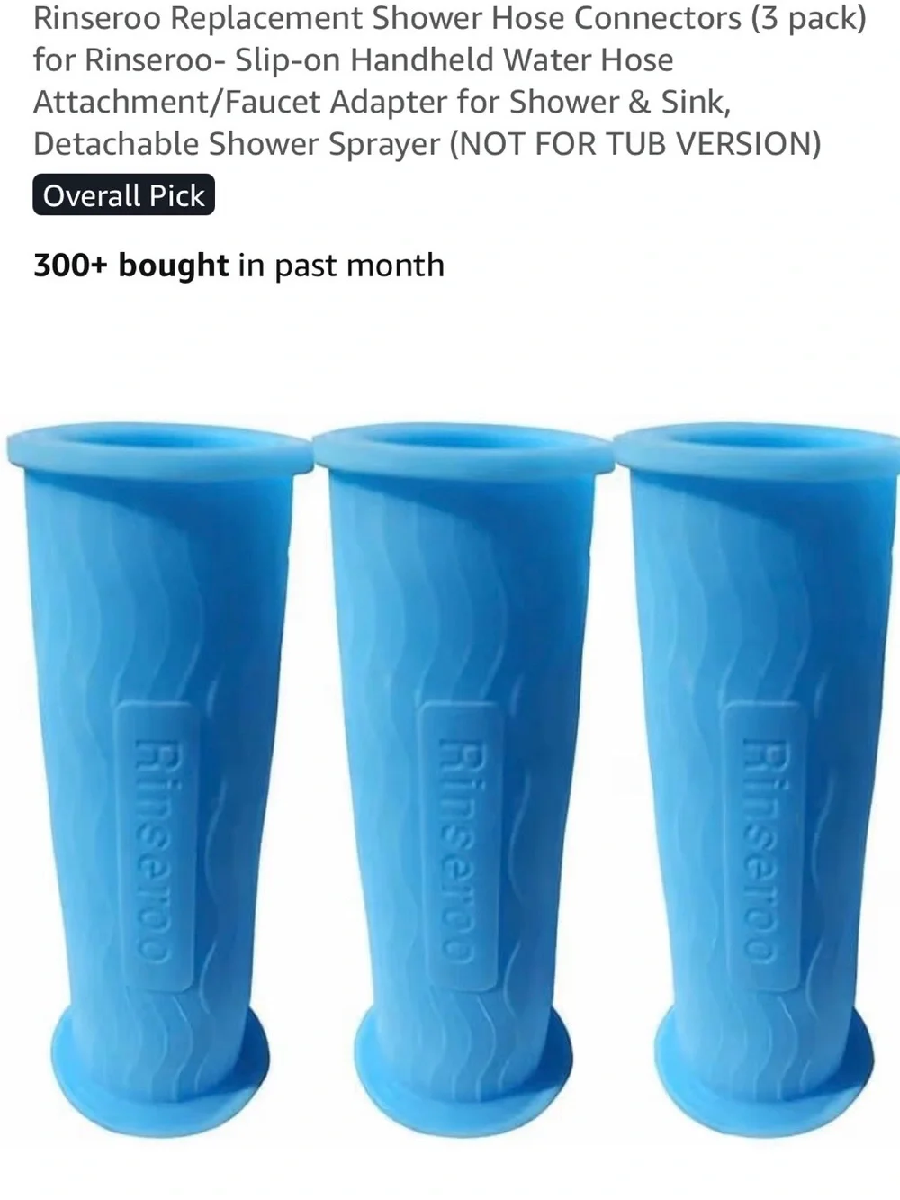 Blue Replacement Shower Hose Connectors (3 Pack)